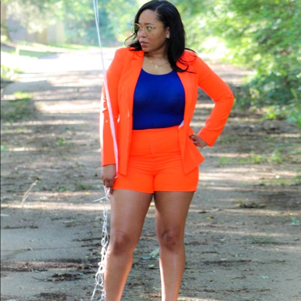 Orange Blazer Set